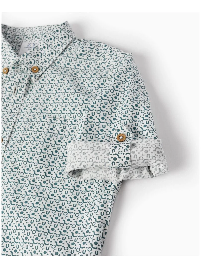 Chemise en coton pour garçon manches longues SICILIAN DAYS   Bleu clair