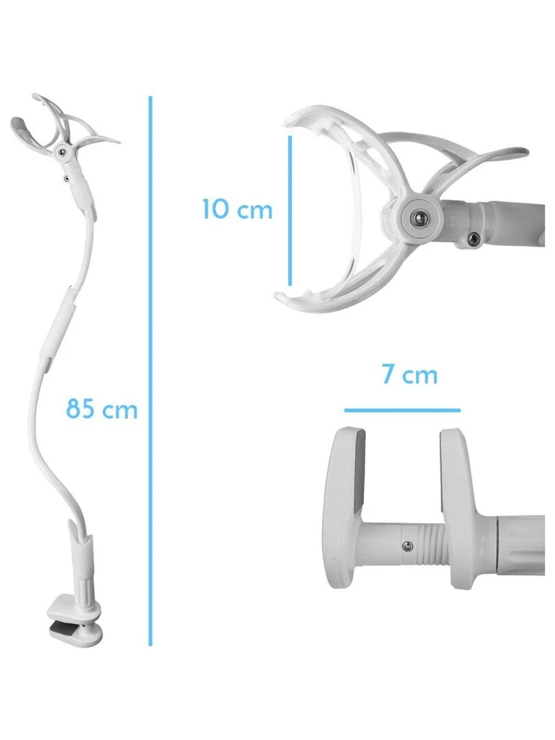 Lot de 5 supports universels pour camera bébé  babyphone  moniteur  Flex   Monsieur Bébé   Blanc