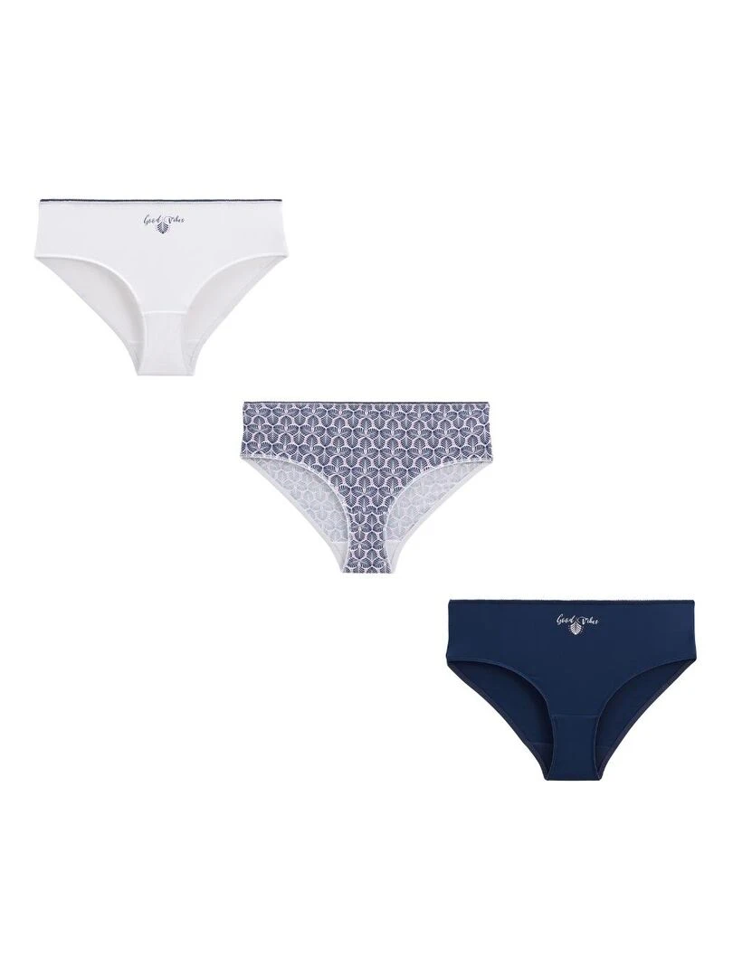 Lot de 3 culottes fille Vaza Bleu