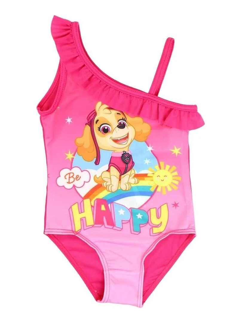 La Pat' Patrouille Maillot De Bain fille imprimé La Pat' Patrouille Rose fushia
