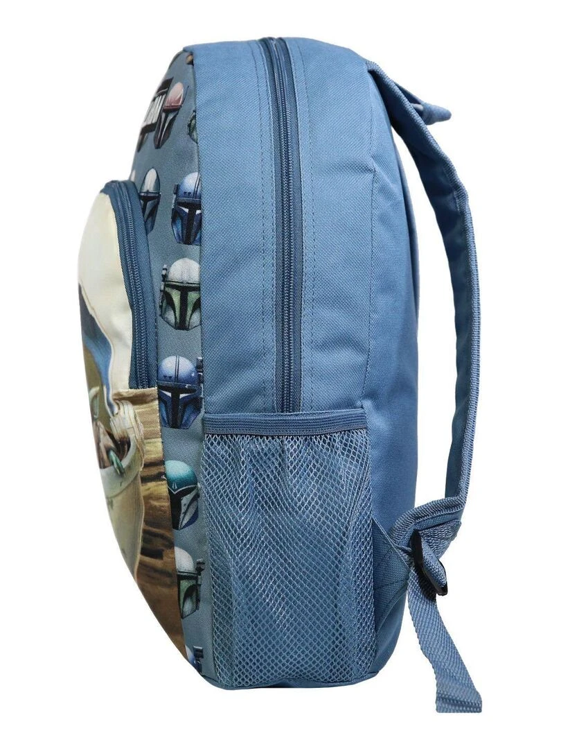 Sac à dos 37 cm avec poche Baby Yoda Star Wars / The Mandalorian Bleu et Beige Bagtrotter   Bleu