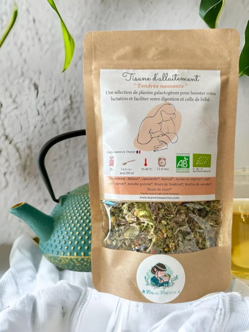 Tisane d'allaitement BIO 'Tendres moments' VRAC 50g Vert