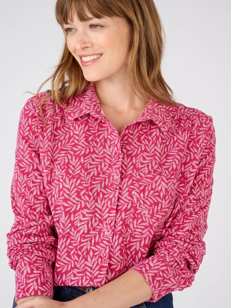 Chemisier imprimé Thermolactyl Damart Rose