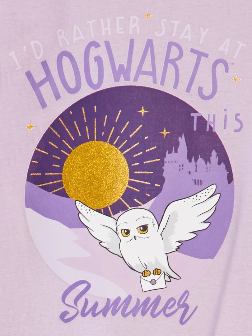 Ensemble pyjama 'Harry Potter'  t shirt + pantalon   2 pièces   Violet