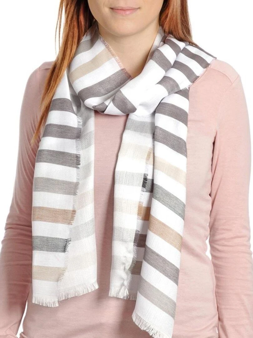 Echarpe légère Cotignac   Fabriqué en France   Gris