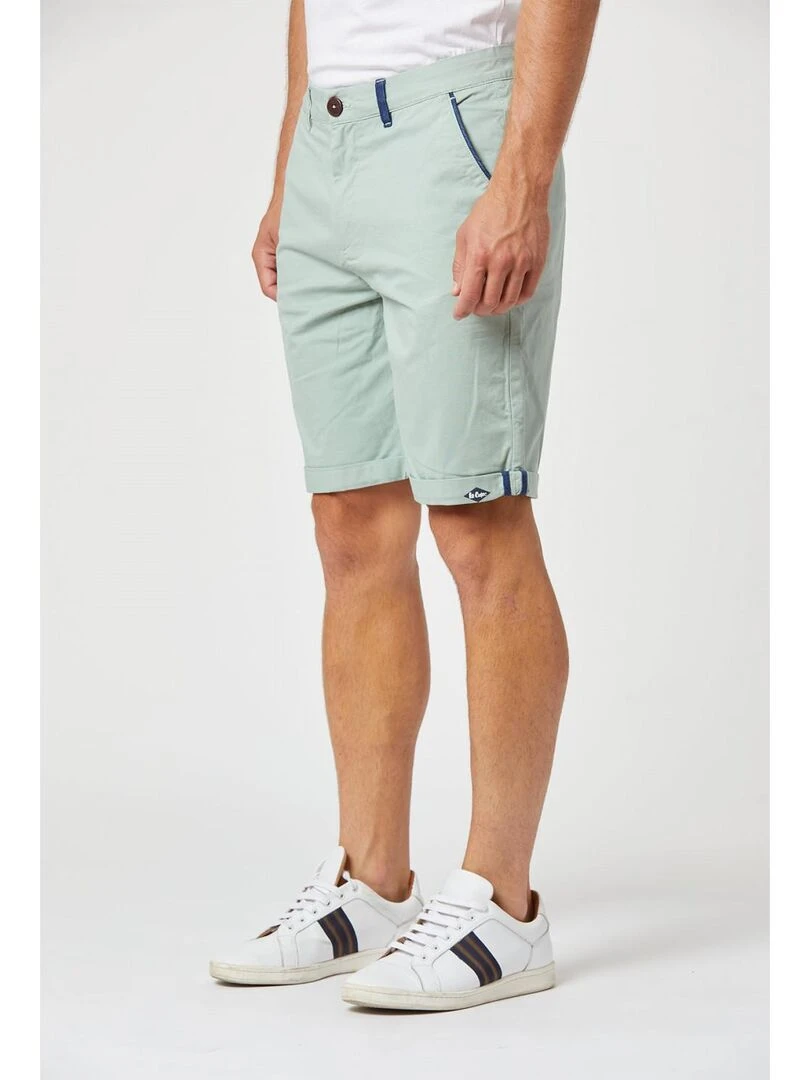 Lee Cooper   Short coton regular NASHO   Vert jade