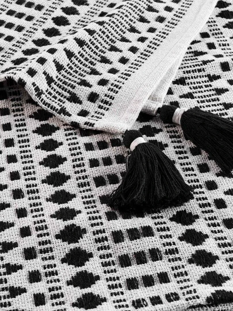 Plaid Tissia   Noir Noir