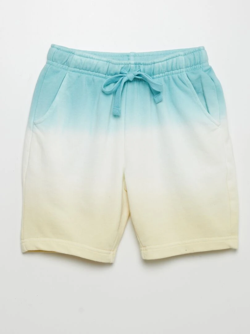 Bermuda en molleton tie and dye Jaune