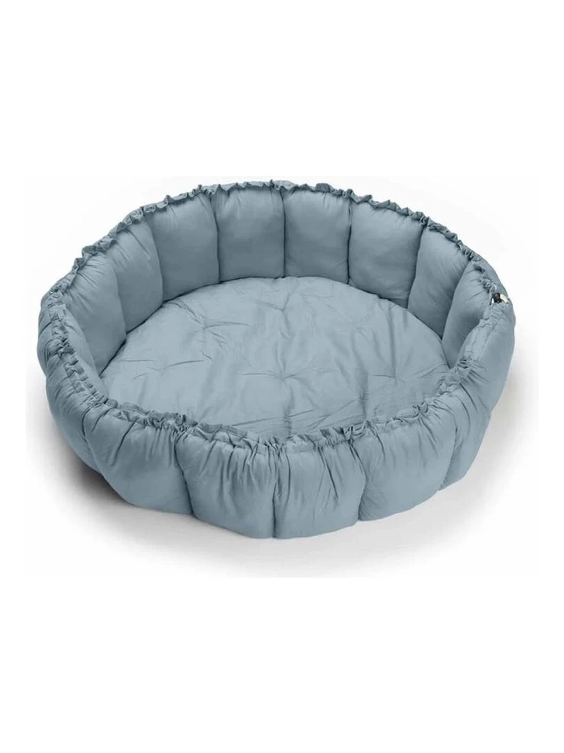 Tapis de jeu 3 en 1 en coton bio Bloom bleu Bleu