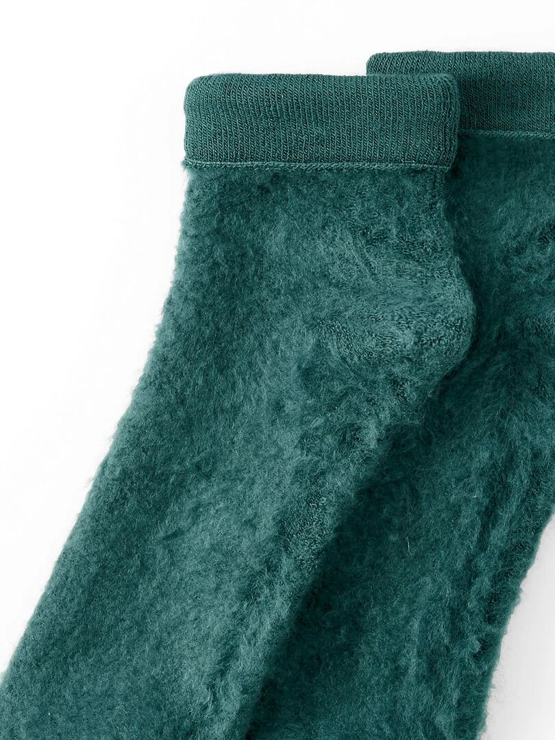 Mi chaussettes de lit réversibles Thermolactyl.   Damart   Vert émeraude