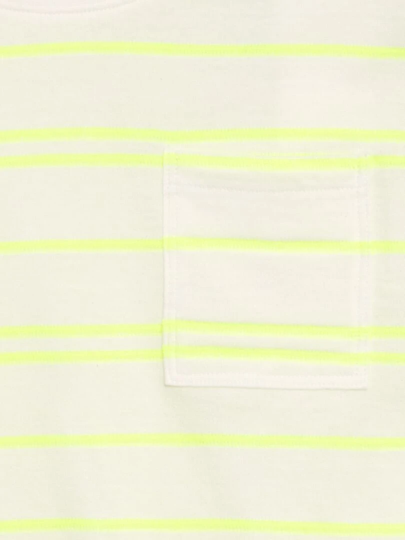 T shirt à rayures en jersey   Jaune