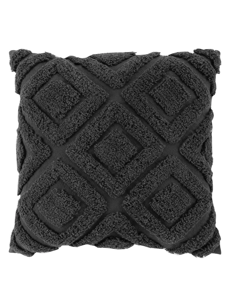 Coussin déhoussable Zainas gris anthracite