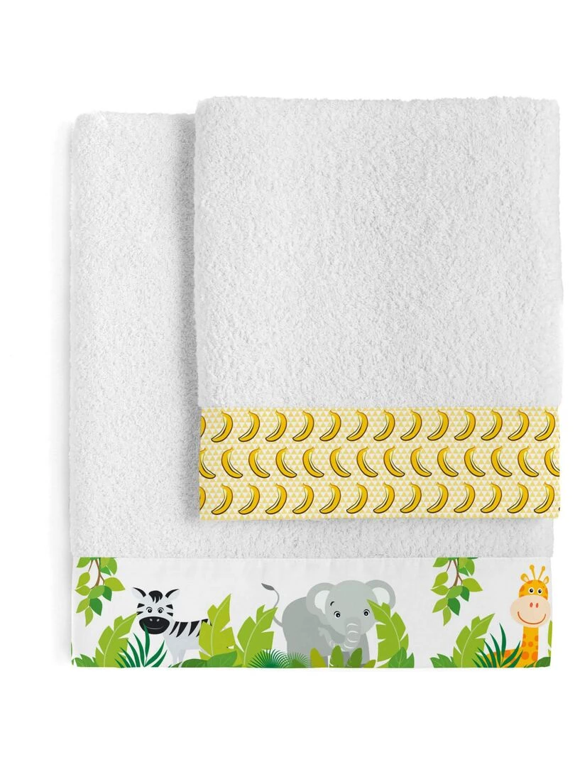 Lot de serviettes Wild "Happyfriday" Blanc