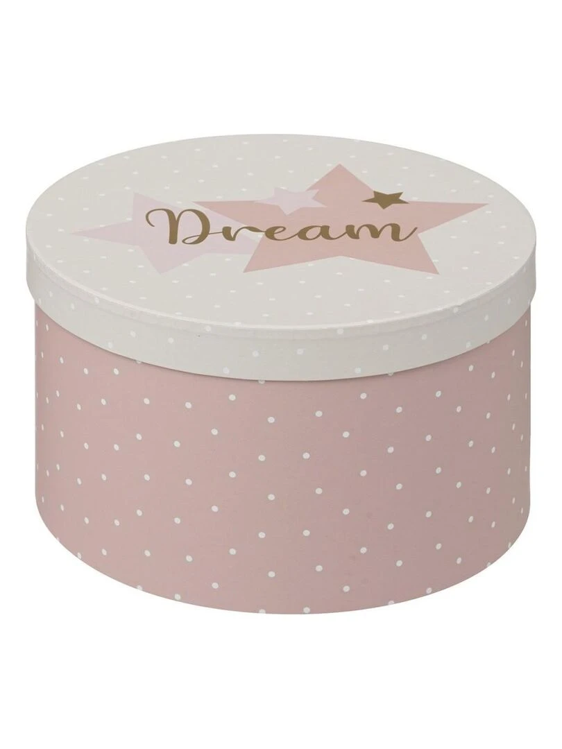 Lot de 3 boites rondes Thalie   Rose