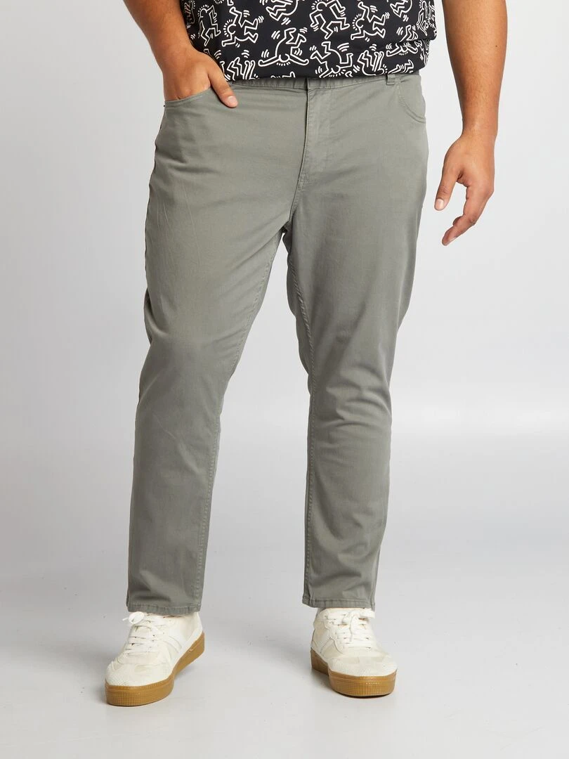 Pantalon slim L30 Kaki grisé