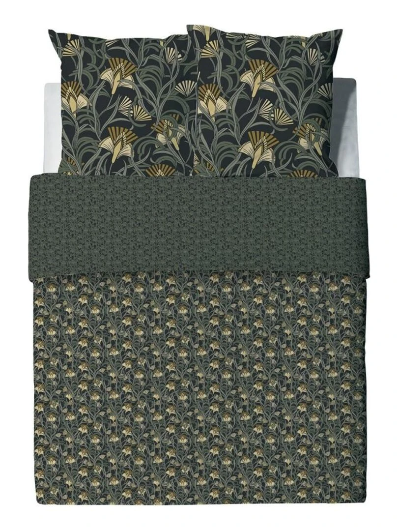 Housse de couette  Liana + taie(s) coton 57 fils   Vert