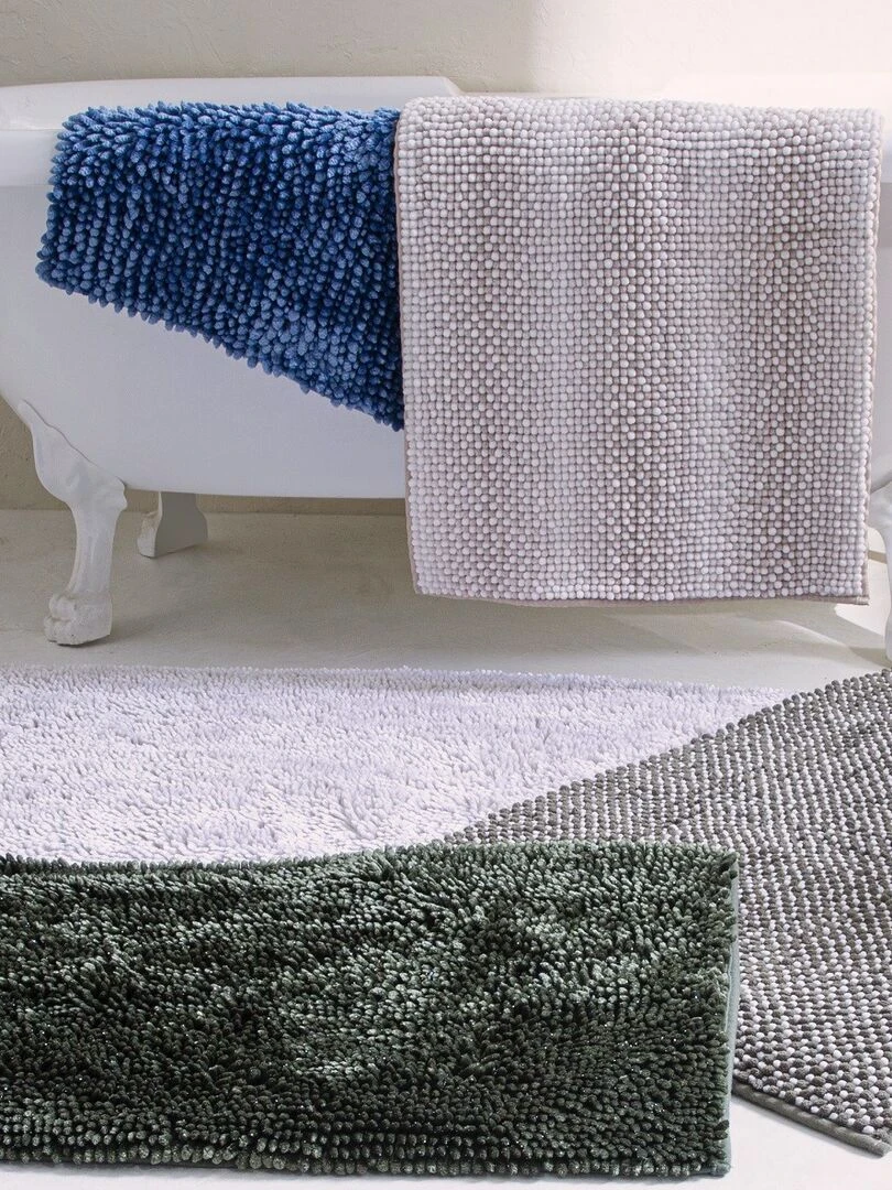 Guy Levasseur   Tapis de bain en polyester uni   Noir Noir