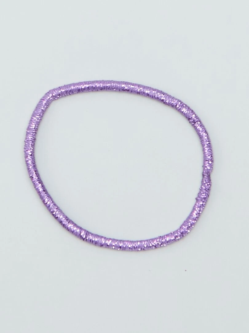 Lot 2 pinces licornes et 4 élastiques   Violet