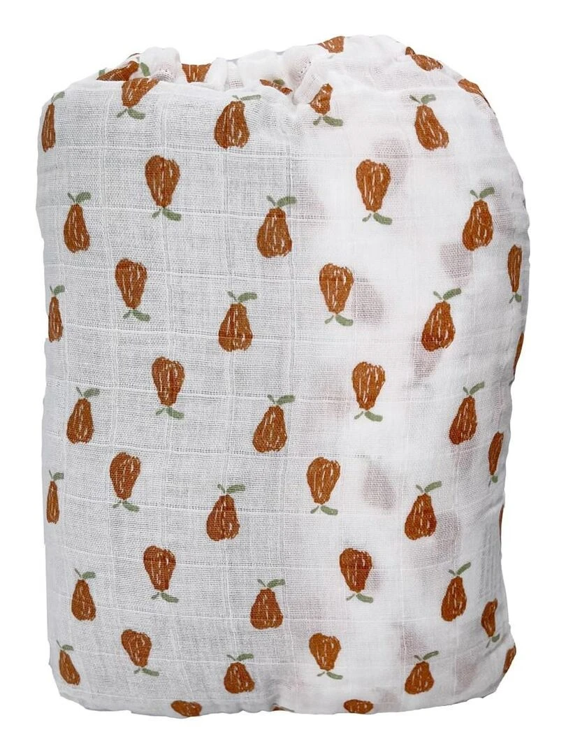 Lot de 2 draps housse 65x130 cm en coton bio SAUTHON Blanc