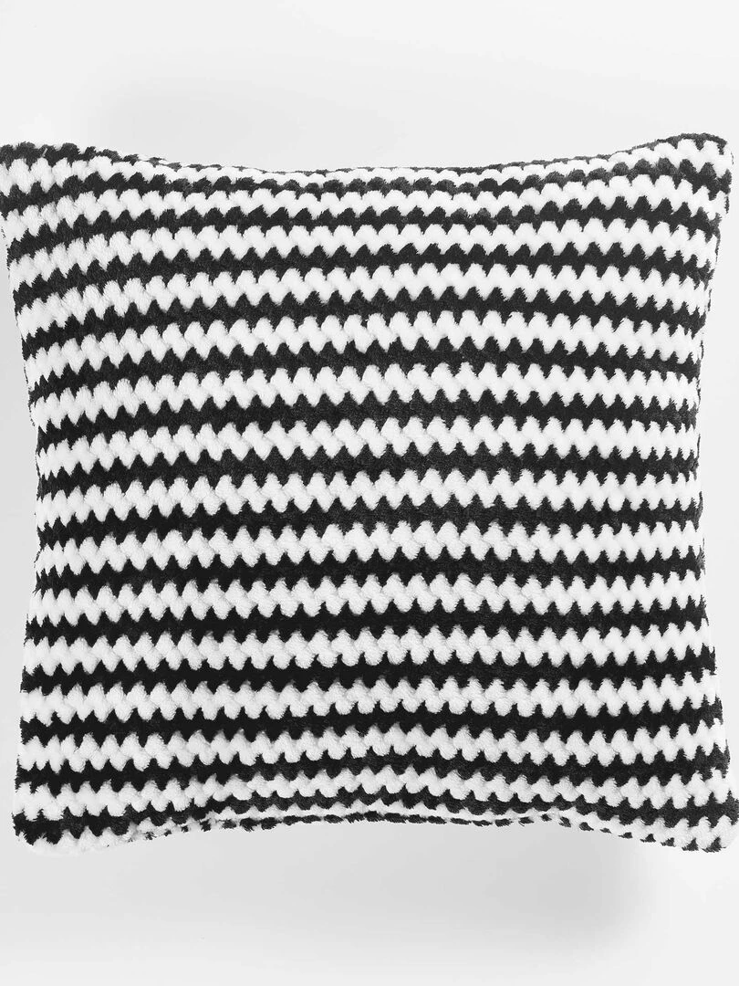 Coussin Flanelle Jacquard Denvers Gris