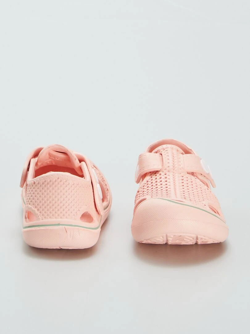 Sandales fermées en plastique moulé   Rose