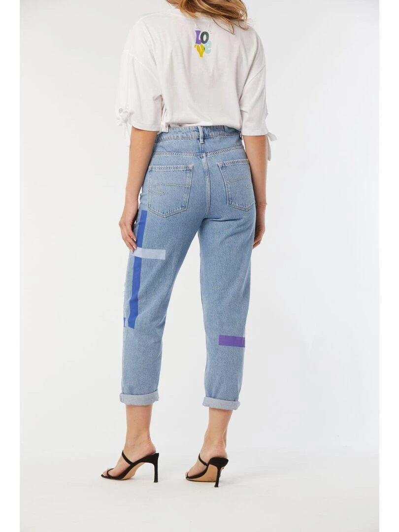 Lee Cooper   Jean coton mom JULIE   Bleu