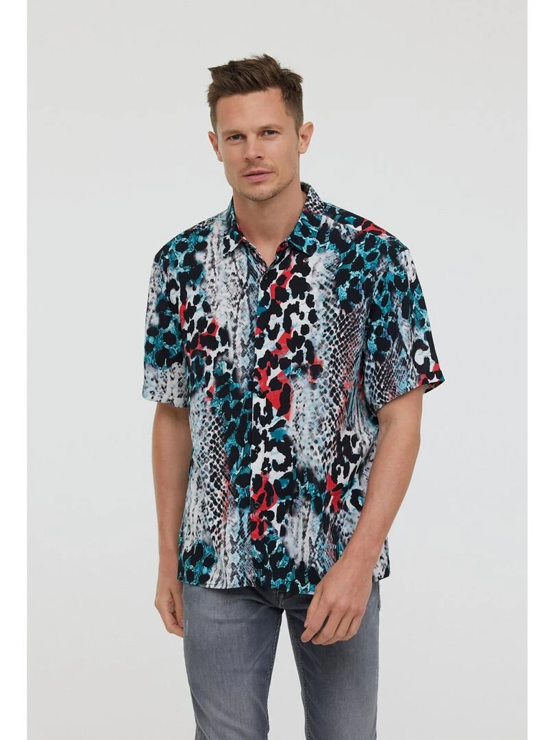 Lee Cooper Chemise manches courtes viscose relaxed DENO MC Blanc