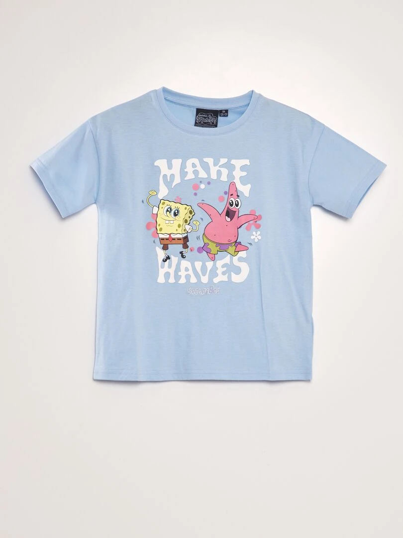 T shirt en coton 'Bob l'éponge' Bleu