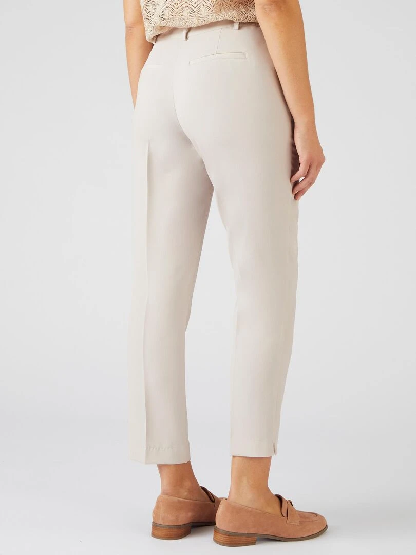 Pantalon 7/8ème stretch  fluide   Damart   Beige gris