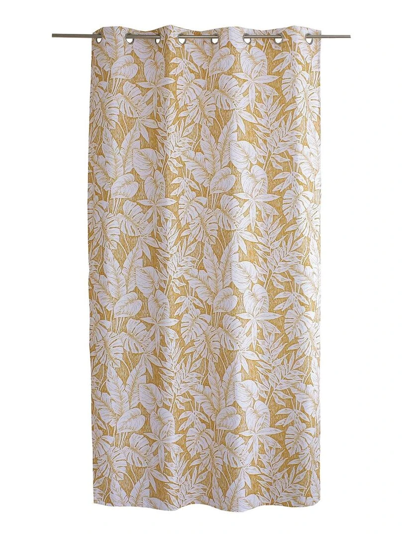 Rideau tamisant au style exotique Jaune moutarde