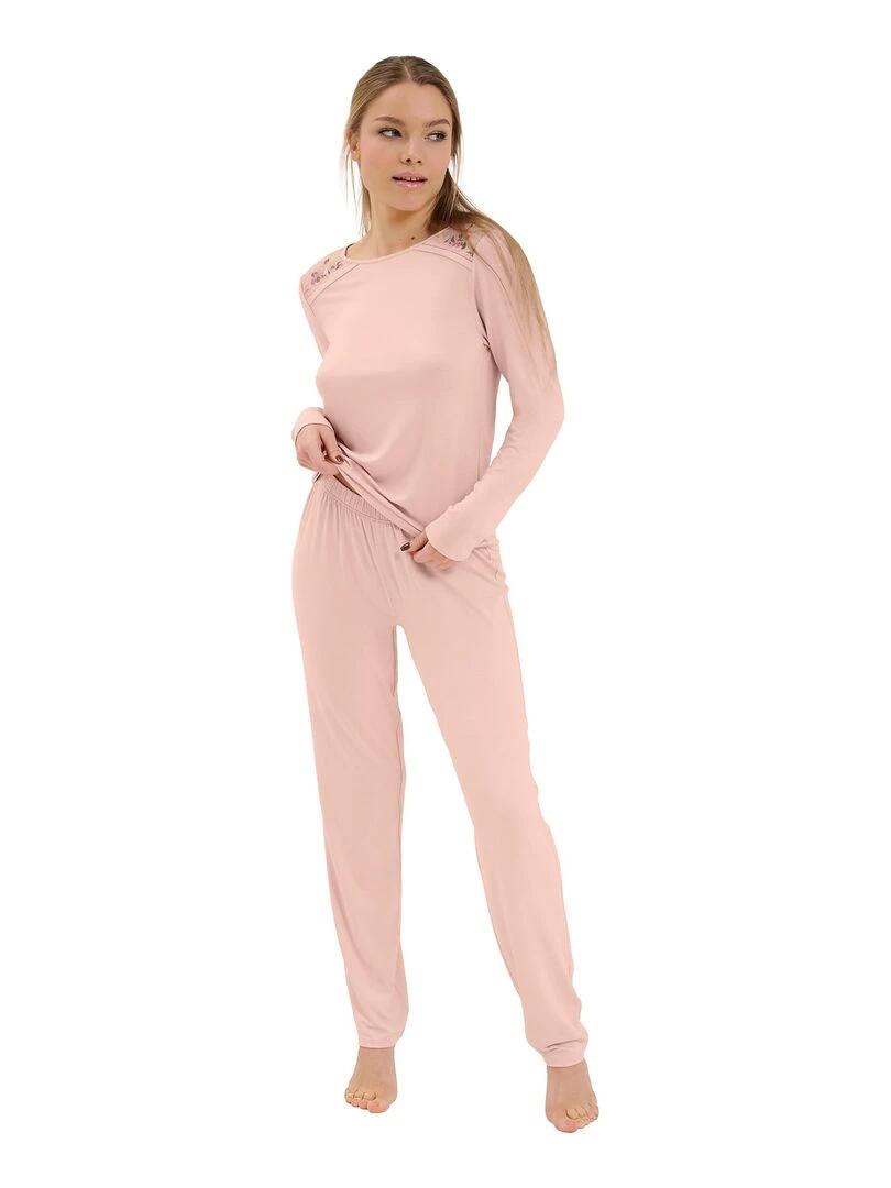 Pyjama pantalon top manches longues Mirabelle Rose