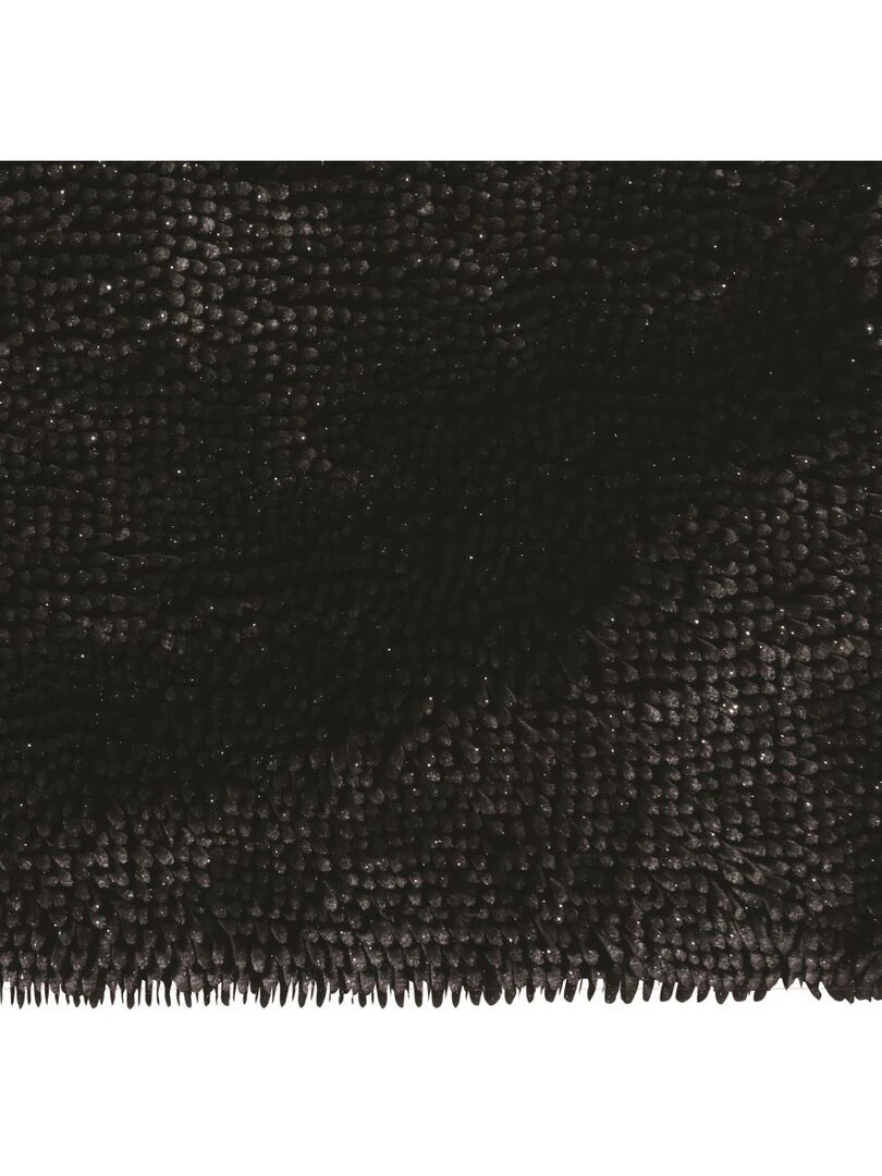 SHINY   Tapis de bain en polyester uni 50x80cm   Noir