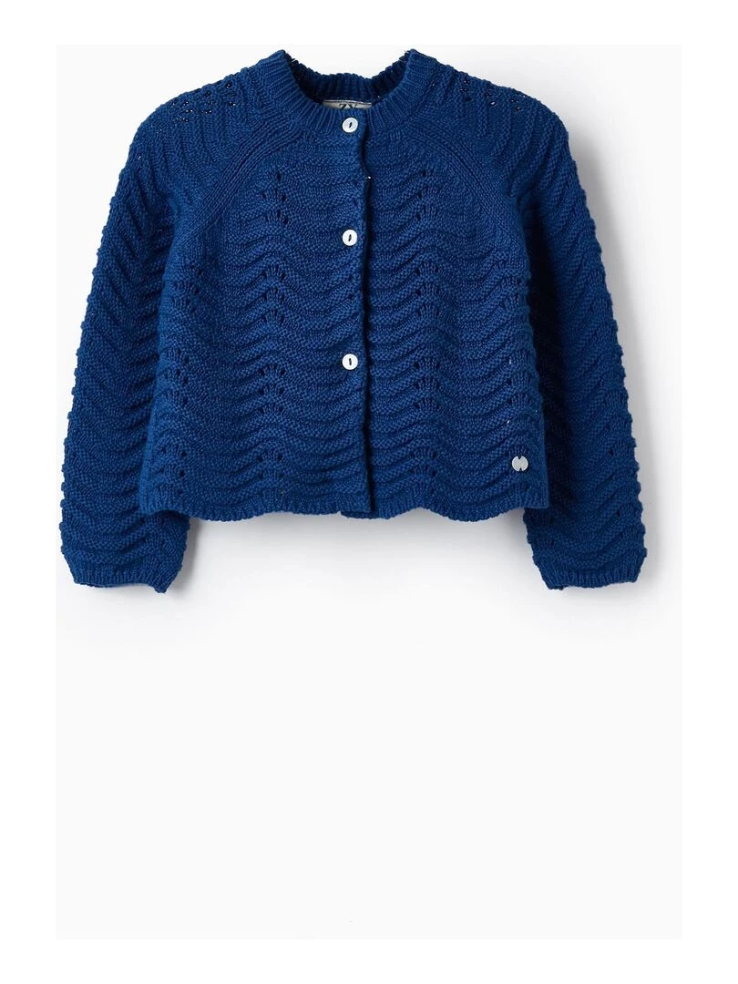 Gilet en Maille pour Bébé Fille ATLANTIC COMPANY Bleu foncé