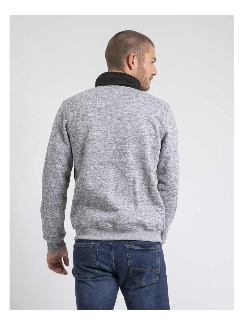 Sweat zippé col montant WIRAPOL Gris
