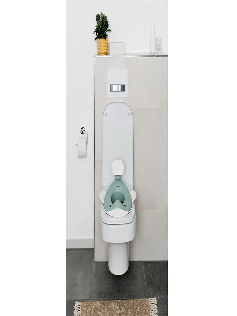 Réducteur de toilette baleine pour enfants Bleu turquoise