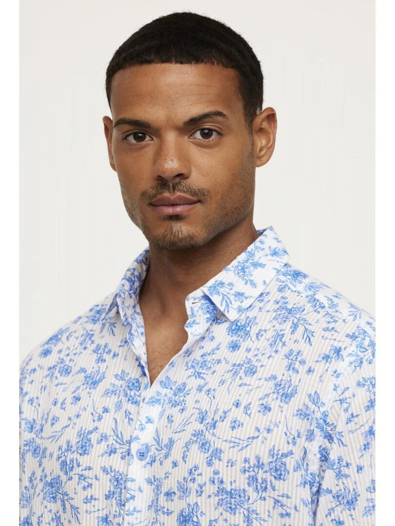 Lee Cooper   Chemise manches courtes coton regular DULO   Bleu gris