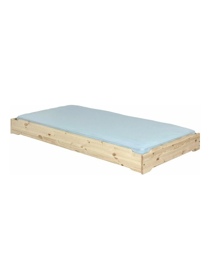 Pack 2 lits empilables et 2 matelas Jelly   AKITEN RETAIL   Marron