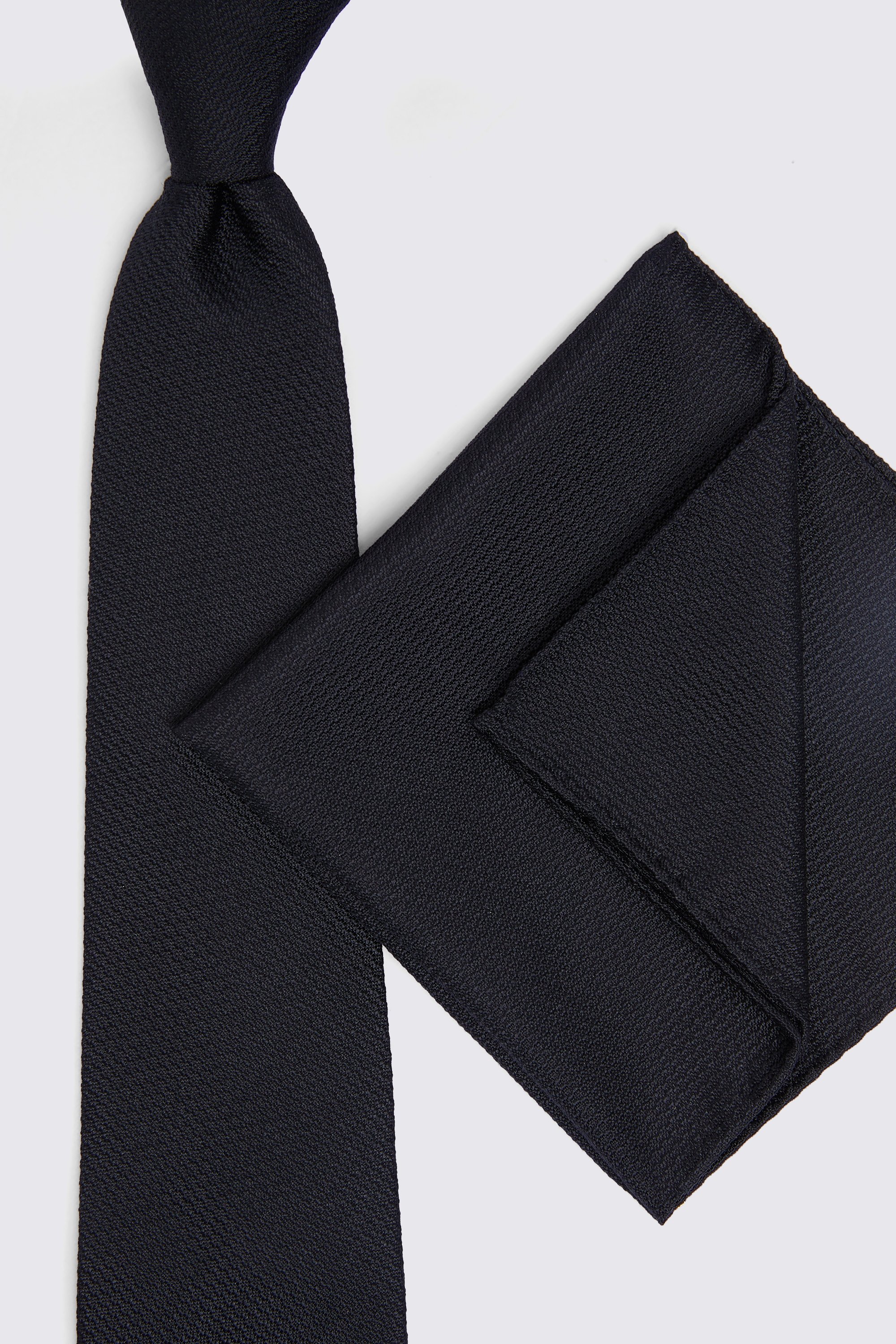 Black Silk Semi-Plain Pocket Square   Buy Online at Moss