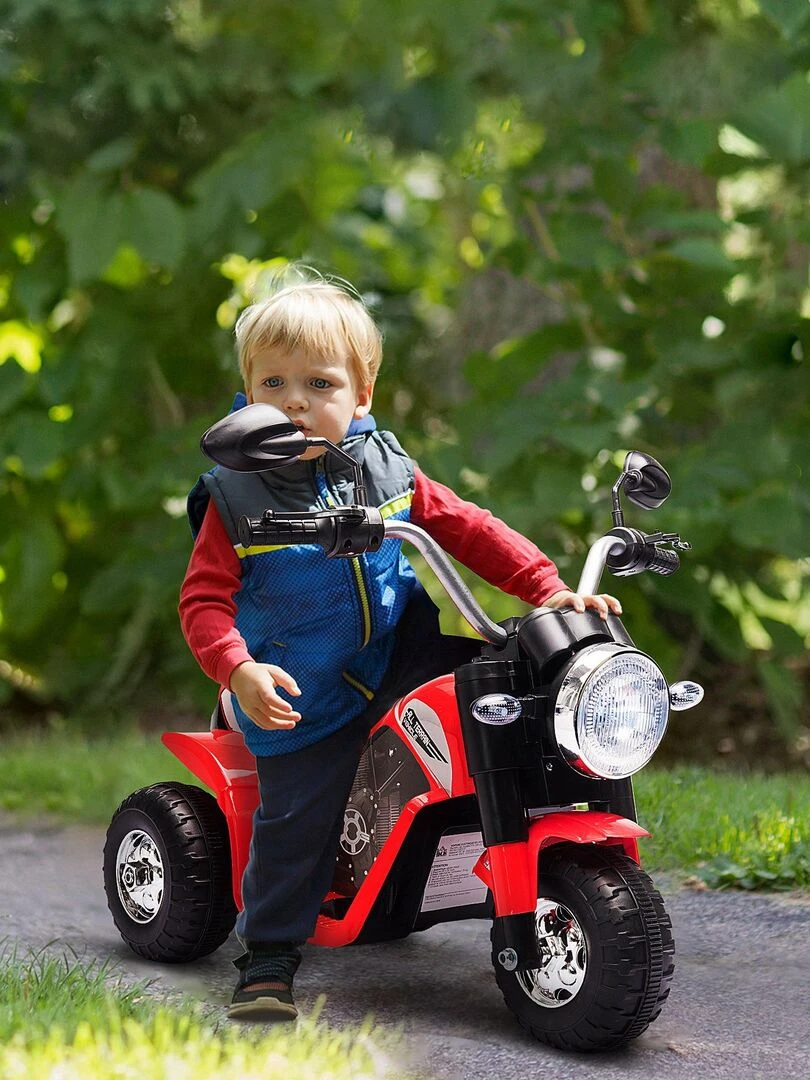 Moto électrique enfant chopper tout terrain 6 V 20 W   Rouge