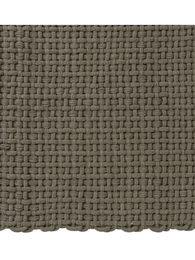 Guy Levasseur   Tapis de bain en polycoton uni kaki   Vert kaki
