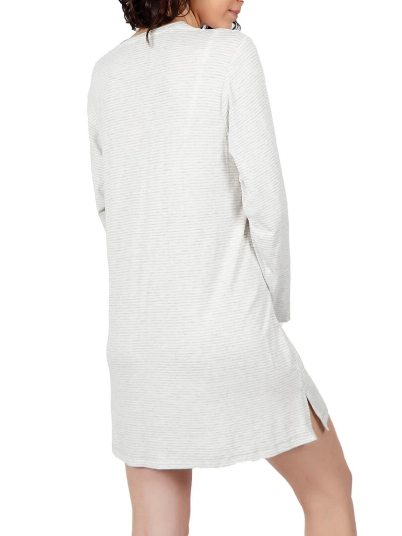 Chemise de nuit Do Not Forget To Smile gris Gris
