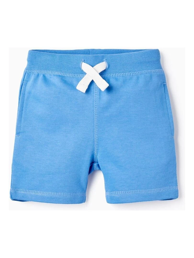 Short en Coton pour Bébé Garçon Bleu