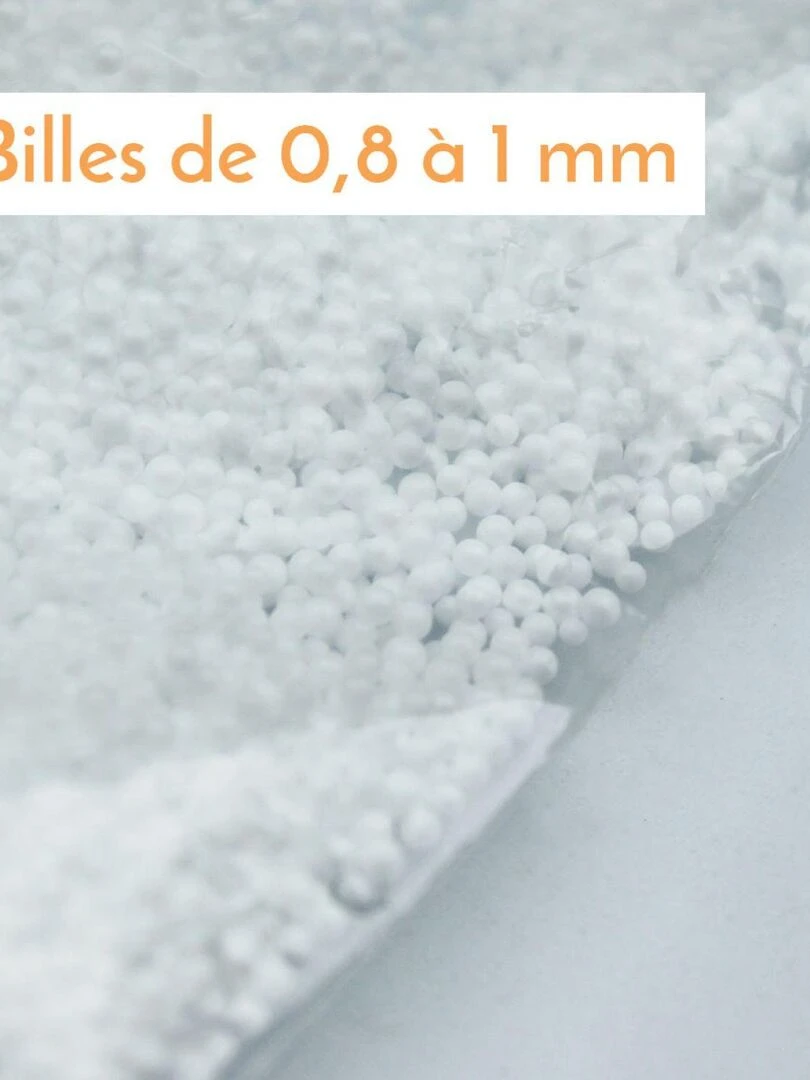Lot de 5 sacs de recharge microbilles avec fermeture zippée   Monsieur Bébé   Blanc
