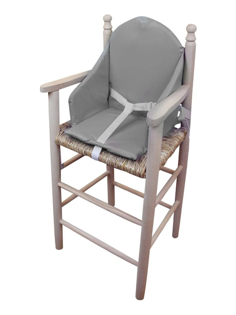 Coussin d'assise universel Miam avec harnais pour chaise haute bébé   Monsieur Bébé   Gris foncé