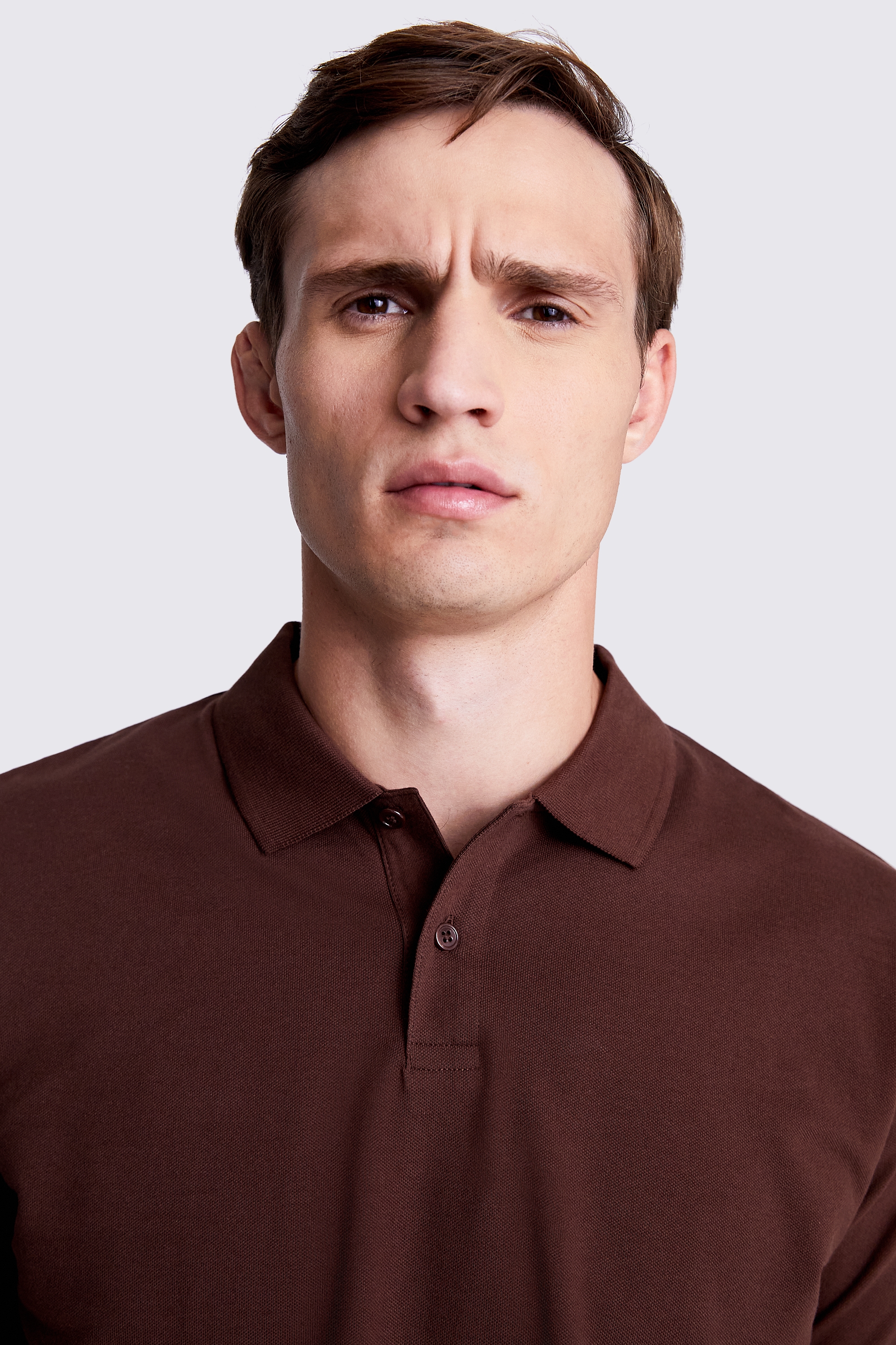 Brown Pique Polo Shirt   Buy Online at Moss