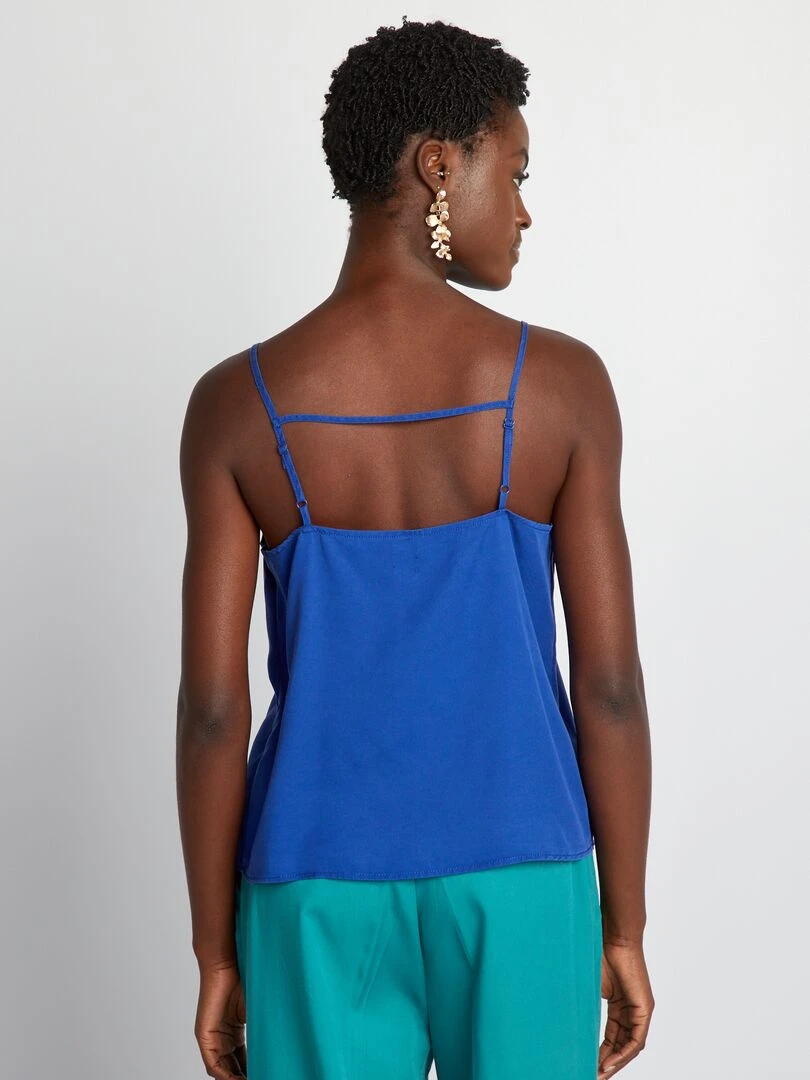 Top à fines bretelles   Bleu