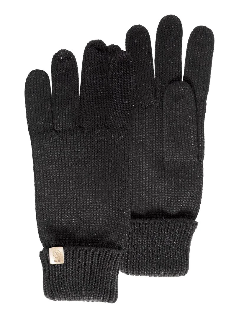 Gants Femme Maille recyclée Noir Noir