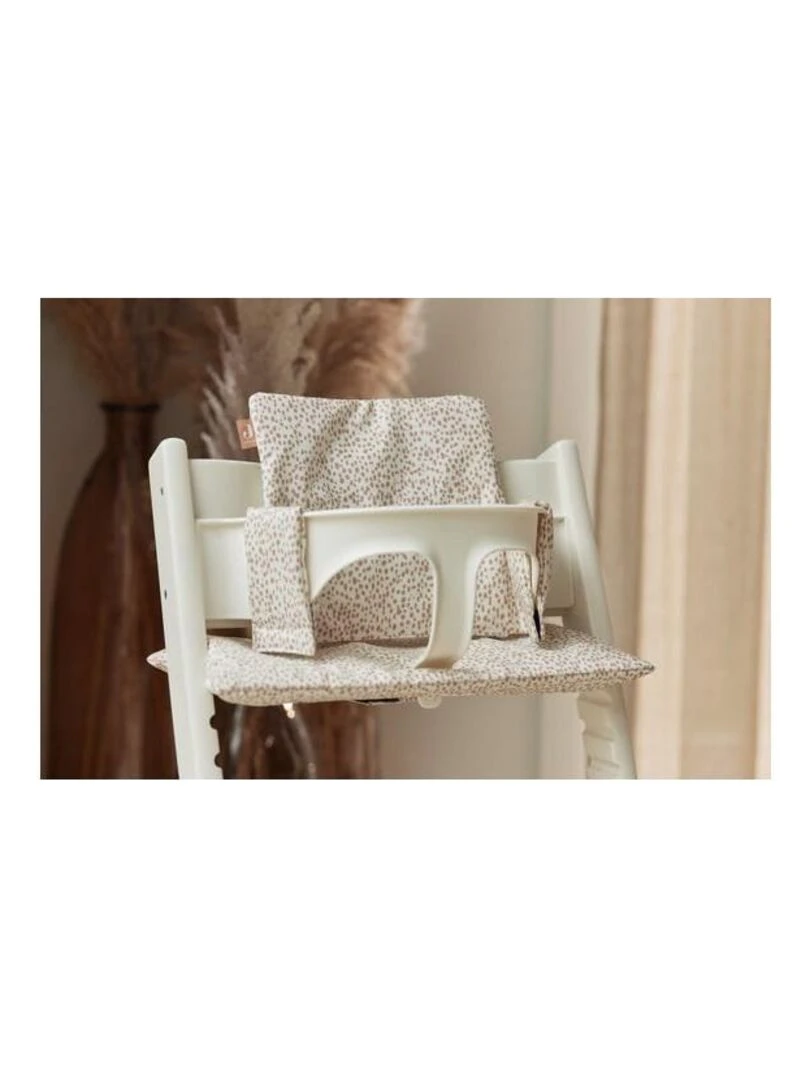 Coussin de siège pour chaise évolutive Dotted Biscuit   Jollein   Marron