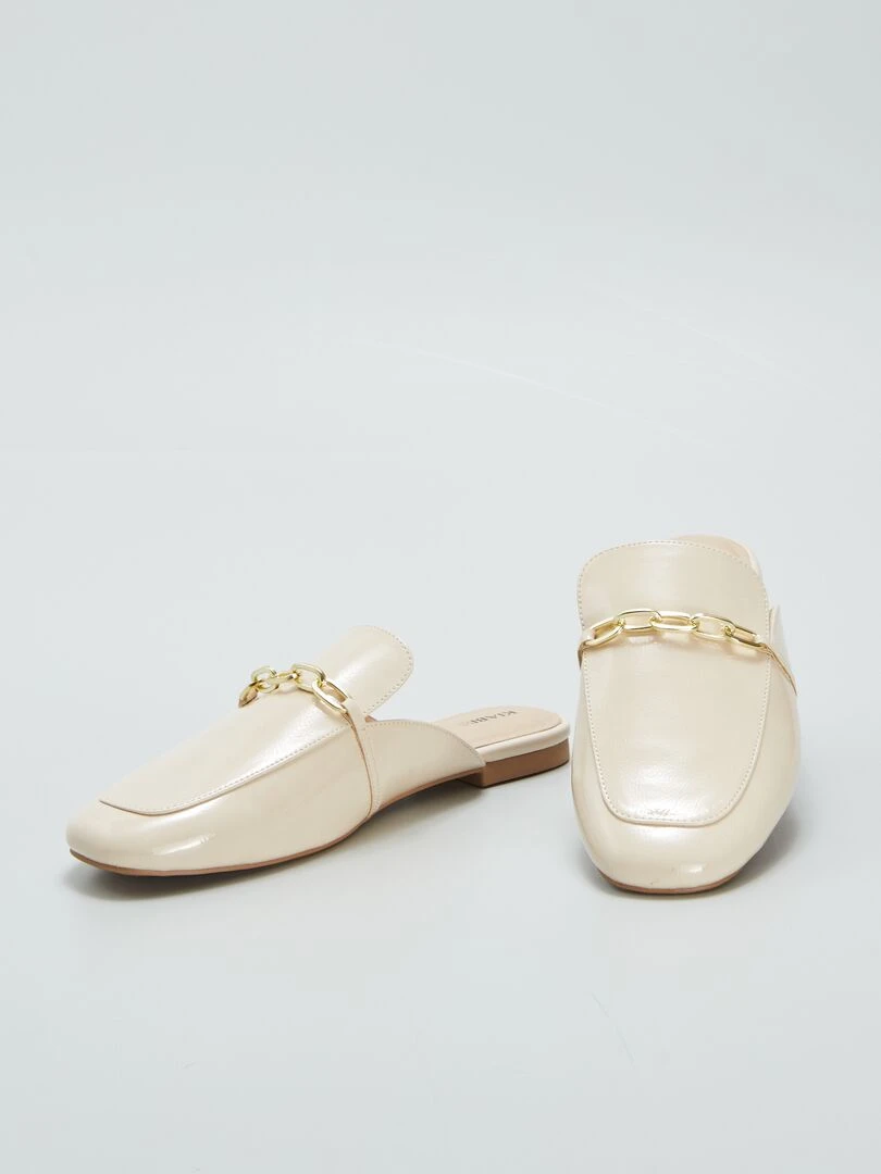 Mules mocassins   Beige