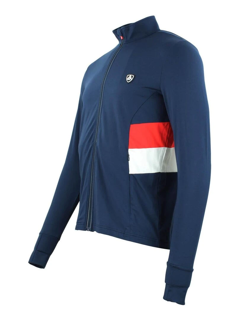 Top technique zippé homme CESPEED   PEAK MOUNTAIN   Bleu marine